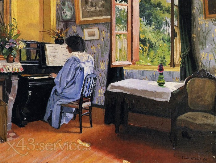 Felix Vallotton - Dame am Klavier - Lady at the Piano